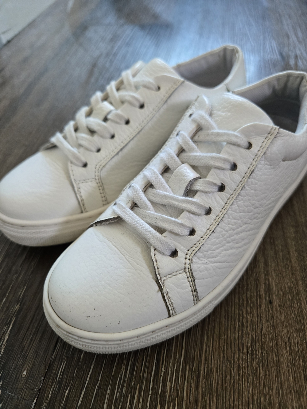Reiss White Slip-On Leather Sneakers